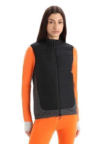 Dámské Vesty Icebreaker MerinoLoft™ Černé | CZ 1390RVDW